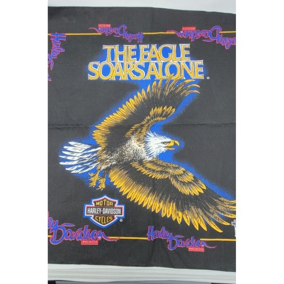 Harley Davidson Bandana The Eagle Soars Alone Vintage with tags - Picture 2 of 8